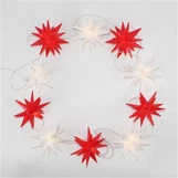 Dawl LED Dekorattiv Moravjan aħmar u abjad ta '12cm